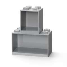 LEGO® Policová sada BRICK šedá