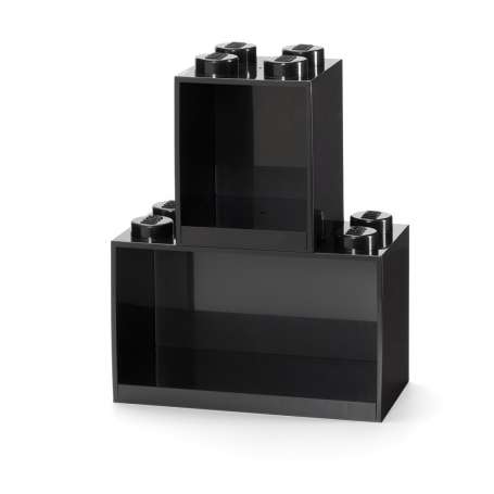 LEGO Policová sada BRICK černá