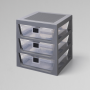 LEGO STORAGE organizér se třemi zásuvkami šedý