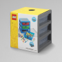 LEGO STORAGE organizér se třemi zásuvkami šedý