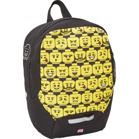 LEGO® dětský batoh Kindergarten Minifigures® – hlavy, černý