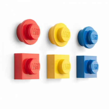 LEGO® Magnetky set 6 ks - červená, žlutá, modrá