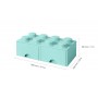LEGO® STORAGE BOX 8 Úložný box aqua s šuplíky