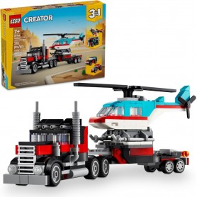 LEGO® 31146 CREATOR Náklaďák s plochou korbou a helikoptéra