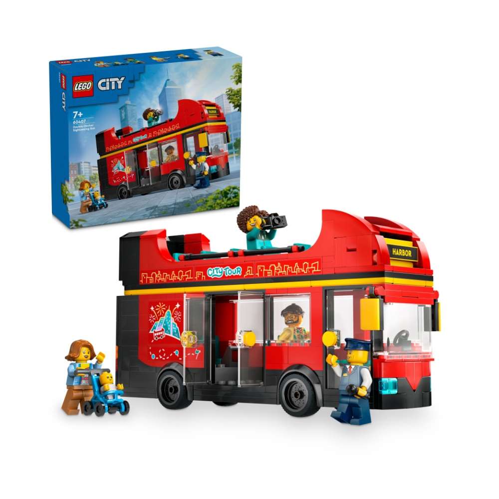 LEGO LEGO 60407 CITY erveny dvoupodla ni vyhlidkovy autobus Mo eLega Mo eKostek