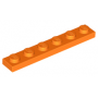 LEGO® CREATOR Podložka na stavění 1x6 oranžová (3666)