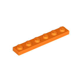 LEGO® CREATOR Podložka na stavění 1x6 oranžová (3666)