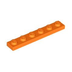 LEGO® CREATOR Podložka na stavění 1x6 oranžová (3666)