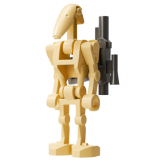 LEGO® Star Wars sw1320 Battle Droid - Tan, Angled Arms, Light Bluish Gray Clip on Back