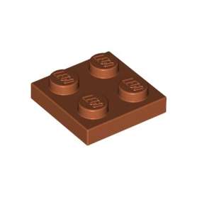 LEGO® CREATOR Podložka na stavění 2x2 tmavě oranžová (3022)