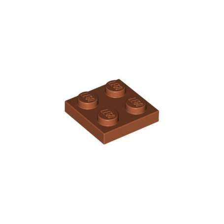 LEGO® CREATOR Podložka na stavění 2x2 tmavě oranžová (3022)