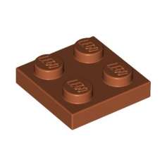 LEGO® CREATOR Podložka na stavění 2x2 tmavě oranžová (3022)