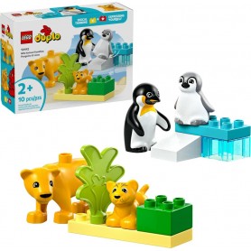 LEGO® 10442 DUPLO Rodinky divokých zvířat: Tučňáci a lvi