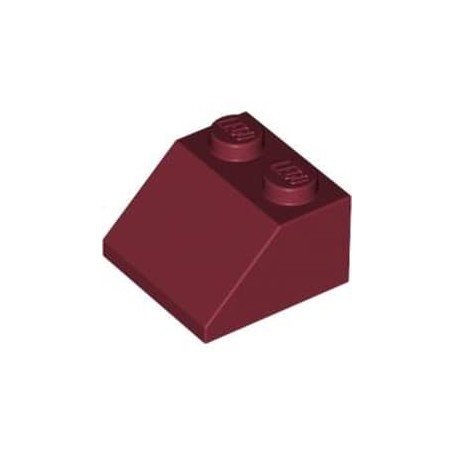 LEGO DÍLY Střešní kostka 2x2 45 st. šikmá bordová (3039)