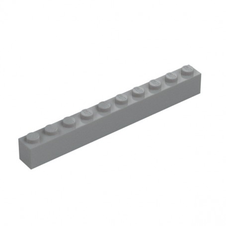 LEGO DÍLY kostka 1x10 šedá (6111)