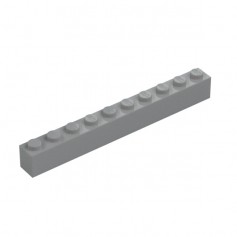 LEGO® DÍLY kostka 1x10 šedá (6111)