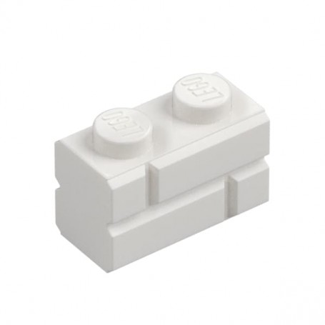 LEGO® DÍLY kostka 1x2 zděná cihla bílá (98283)