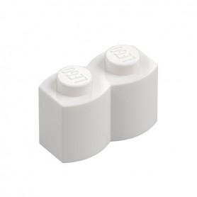 LEGO® DÍLY kostka palisáda 1x2 bílá (30136)