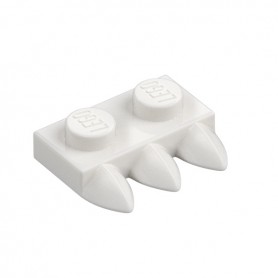 LEGO® CREATOR podložka 1x2 s 3 zuby bílá (15208)