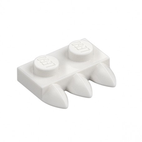 LEGO® CREATOR podložka 1x2 s 3 zuby bílá (15208)