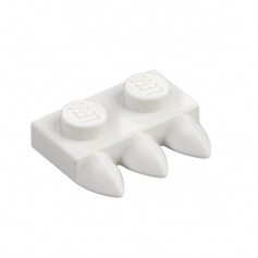 LEGO® CREATOR podložka 1x2 s 3 zuby bílá (15208)