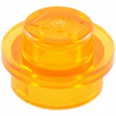 LEGO® DÍLY deska kulatá 1x1 transparentní oranžová (6141)