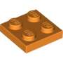 LEGO® CREATOR Podložka na stavění 2x2 oranžová (3022)