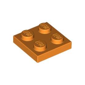 LEGO® CREATOR Podložka na stavění 2x2 oranžová (3022)