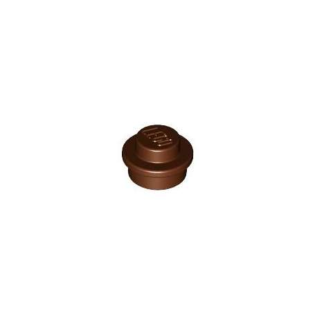 LEGO DÍLY deska kulatá 1x1 hnědá 6146