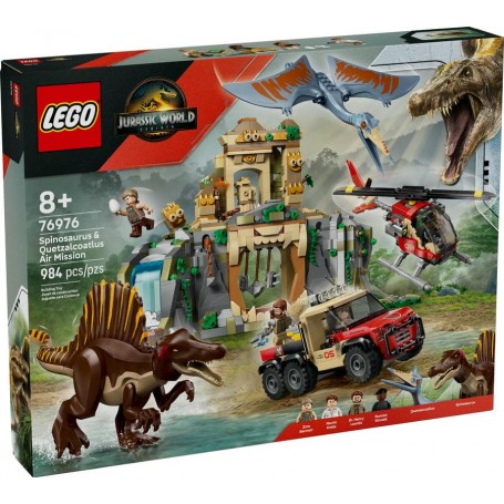 LEGO® 76976 JURASSIC Letecká mise se spinosaurem a quetzalcoatlem