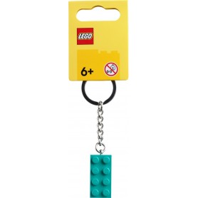 LEGO® 854303 CLASSIC Přívěsek na klíče – jasně modrozelená kostka 2x4