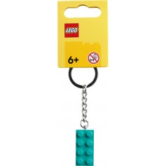 LEGO® 854303 CLASSIC Přívěsek na klíče – jasně modrozelená kostka 2x4