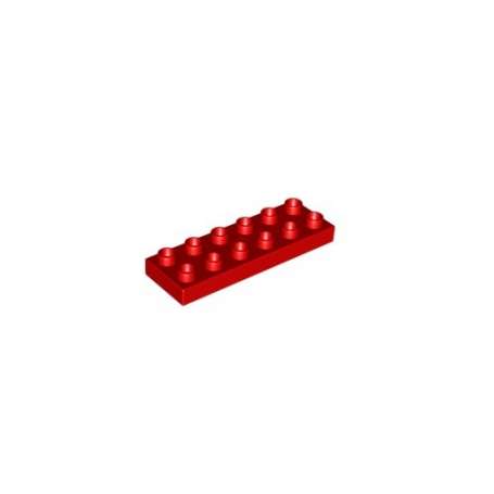 LEGO 44524 DUPLO podložka 2x6 červená