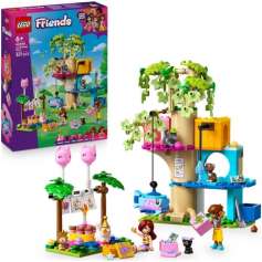 LEGO® 42666 FRIENDS Kočičí narozeninová oslava a dům na stromě
