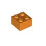 LEGO DÍLY kostka 2x2 oranžová (3003)