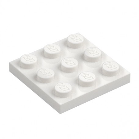 LEGO® DÍLY podložka 3x3 bílá 11212