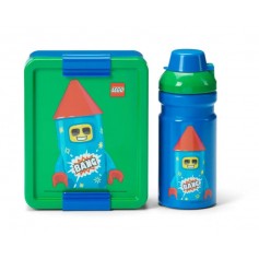 LEGO® Minifigures Set Láhev na pití a svačinový box - Chlapík s ohňostrojem