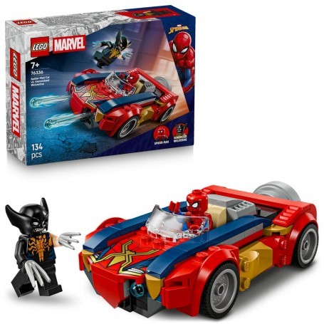 LEGO® 76336 SUPER HEROES Spider-Man a auto vs. venomizovaný Wolverine