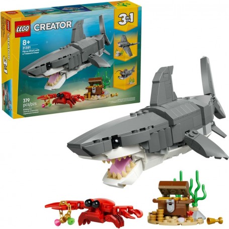 LEGO® 31381 CREATOR Divoká žralok a truhla s pokladem