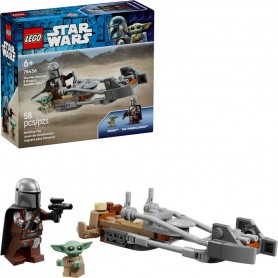 LEGO® 75436 STAR WARS® Mandalorian a Grogu a spídrová motorka
