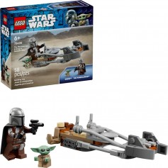 LEGO® 75436 STAR WARS® Mandalorian a Grogu a spídrová motorka