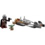 LEGO® 75436 STAR WARS® Mandalorian a Grogu a spídrová motorka
