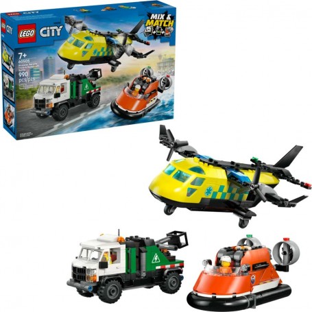 LEGO® 60505 CITY Remix: Letadlo, servisní vůz a vznášedlo
