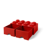 LEGO STORAGE BOX 8 Úložný box červený s šuplíky