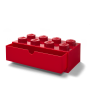 LEGO STORAGE Stolní box 8 se zásuvkou červený
