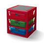 LEGO STORAGE organizér se třemi zásuvkami červený