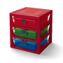LEGO STORAGE organizér se třemi zásuvkami červený
