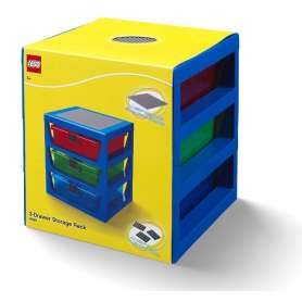 LEGO® STORAGE organizér se třemi zásuvkami modrý