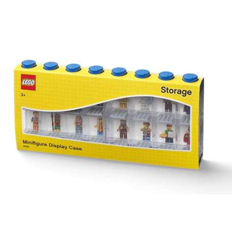 LEGO STORAGE sběratelská vitrínka na 16 minifigurek - modrá
