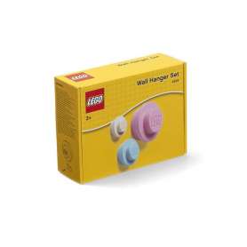 LEGO® 4016 ICONIC Věšák na zeď, 3 ks - bílá, světle modrá, růžová